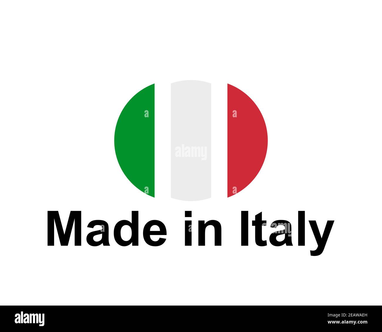qualitÃ¤tssiegel prodotto in Italia Foto Stock