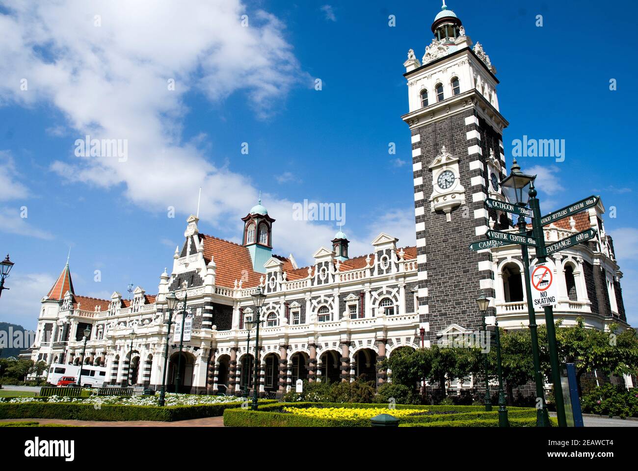 Stazione ferroviaria di Dunedin, Isola del Sud, Nuova Zelanda. Foto Stock