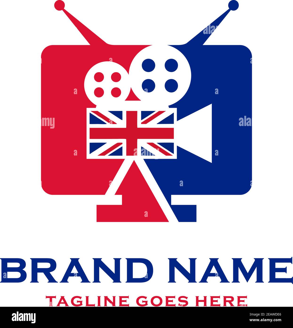 Logo americano della televisione Illustrazione Vettoriale