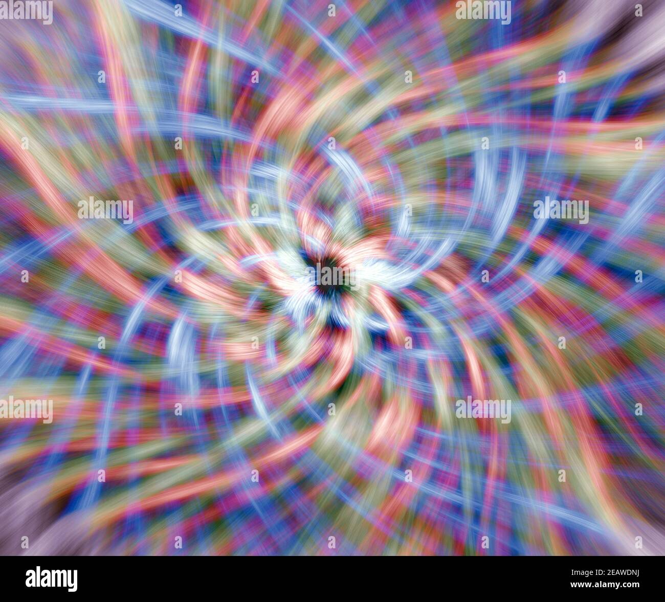 Onde astratte bluastre e multicolore. Illustrazione astratta Foto Stock
