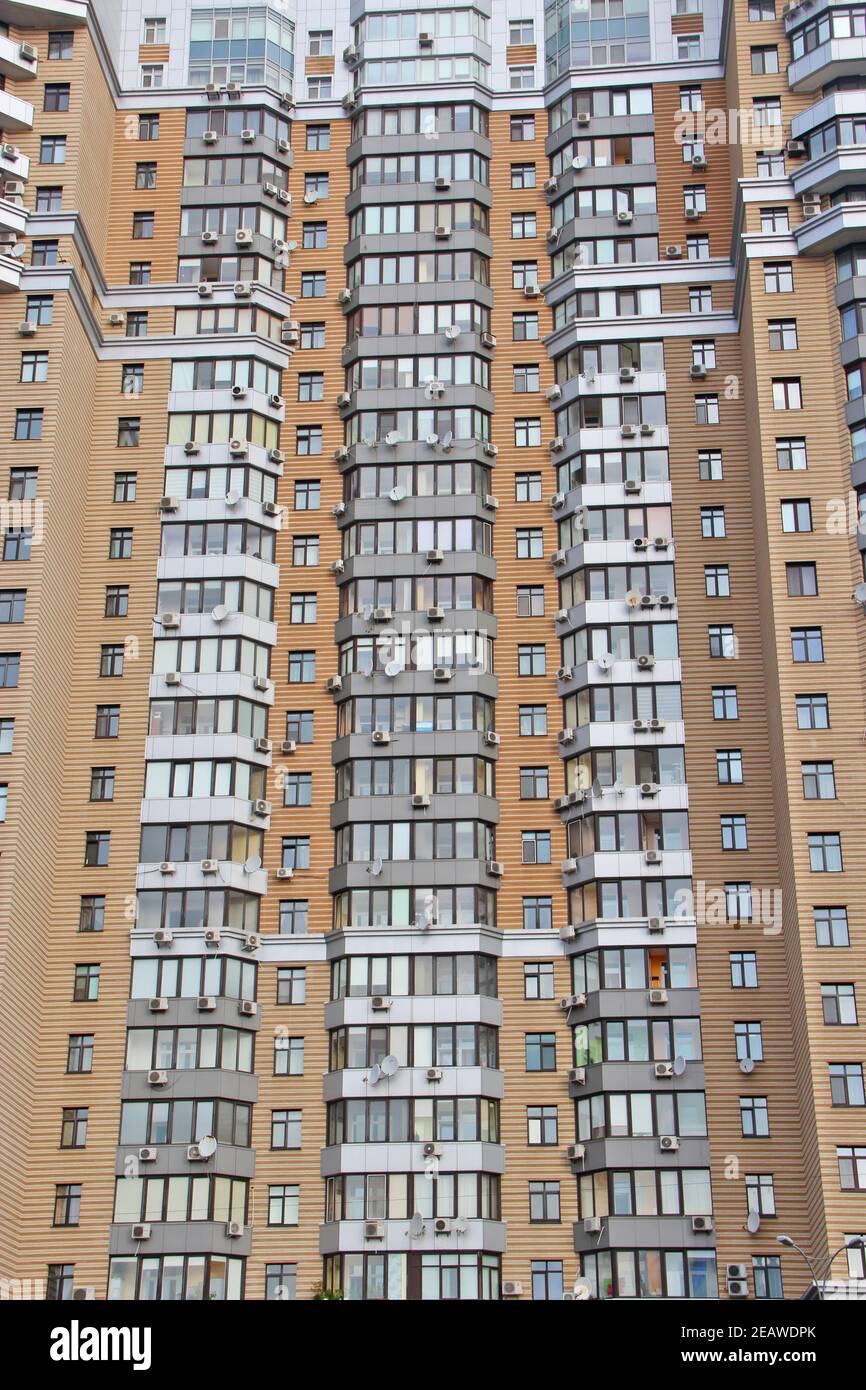 Edificio di appartamenti. Architettura moderna. Elegante blocco di appartamenti Foto Stock