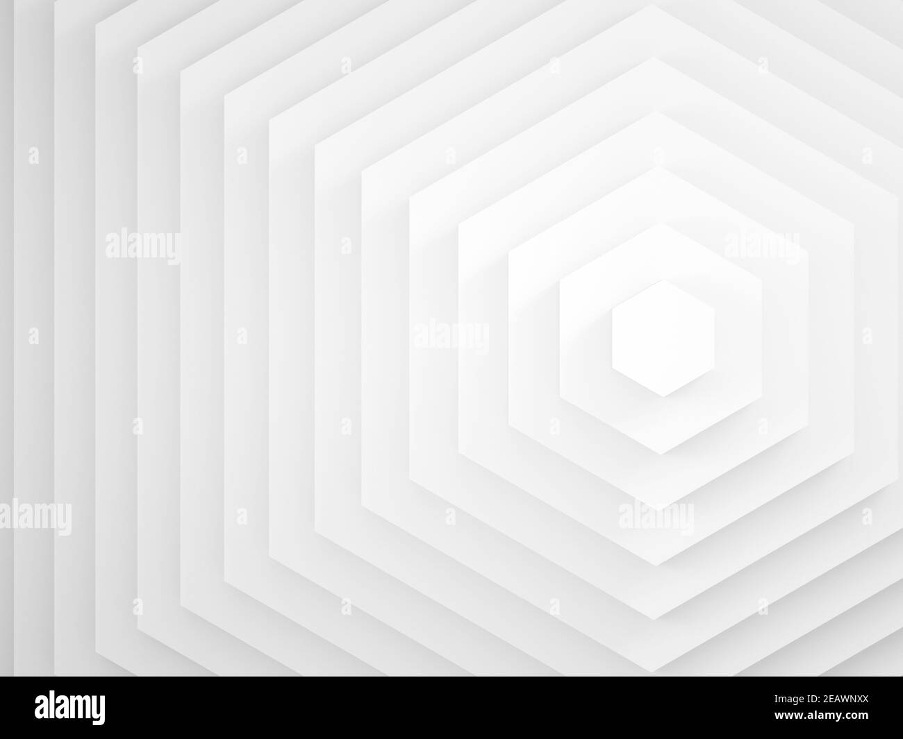 Sfondo grafico digitale astratto, motivo di esagoni bianchi. illustrazione del rendering 3d Foto Stock