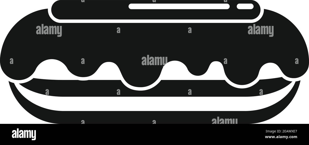 Icona Eclair, stile semplice Illustrazione Vettoriale