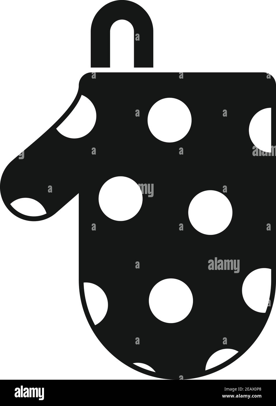 Guanto da forno icona, stile semplice Illustrazione Vettoriale