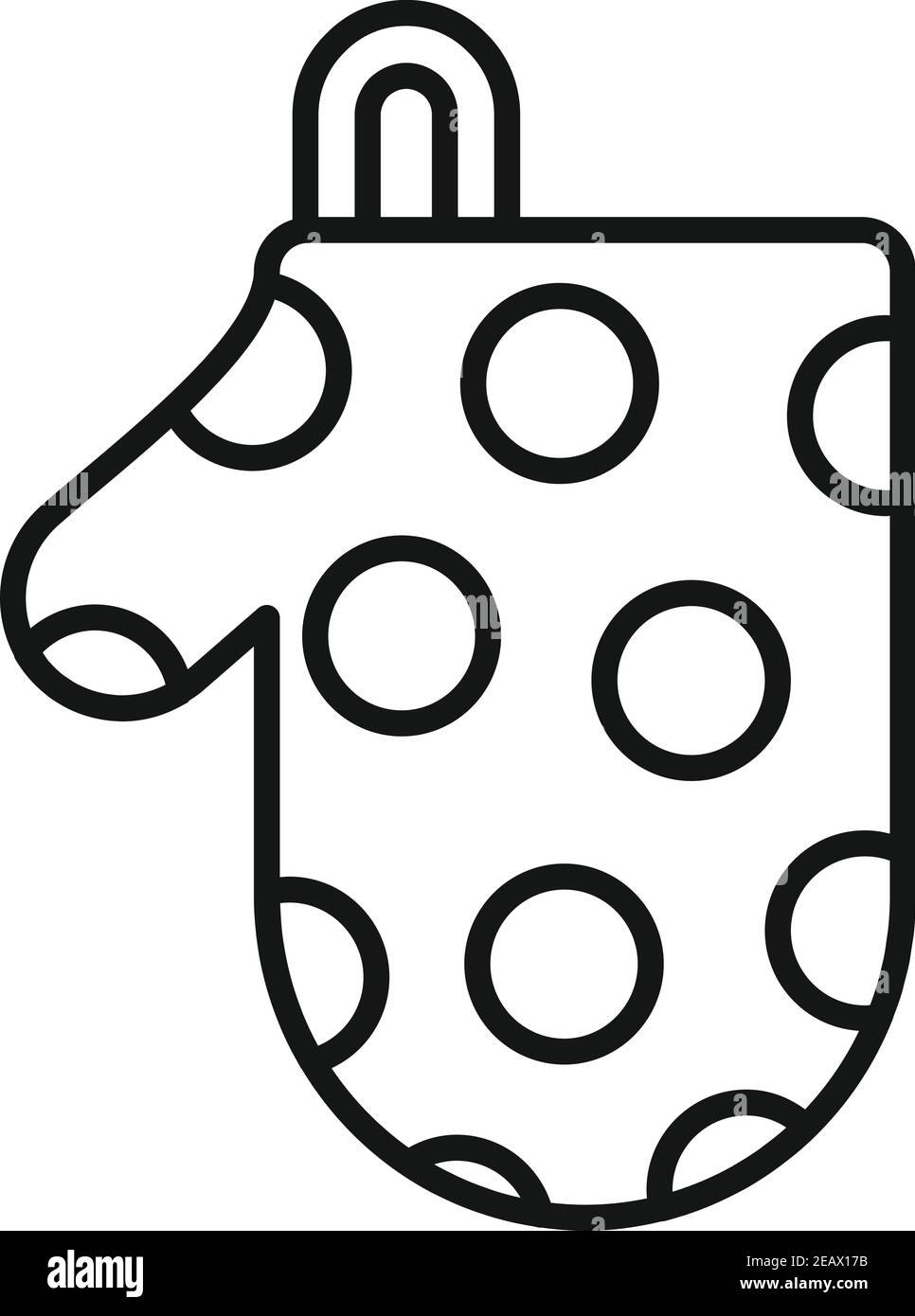 Guanto da forno icona, stile contorno Illustrazione Vettoriale