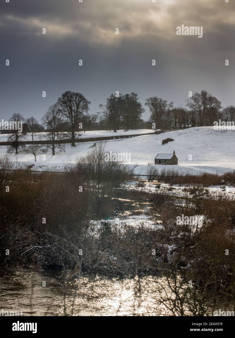 Westford Shiel sulla riva scozzese del fiume Tweed Foto Stock