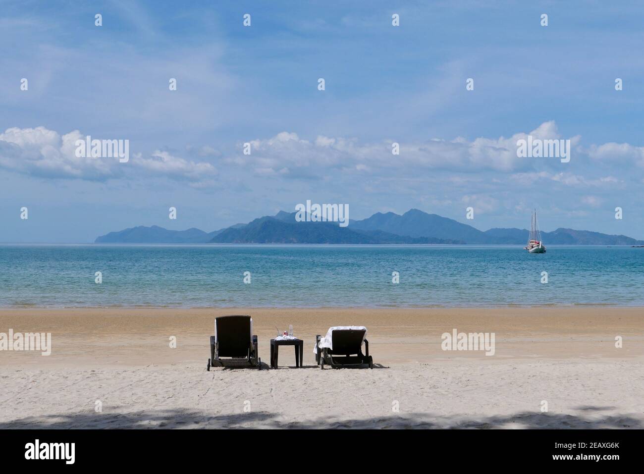 La Baia di Datai - bellissima spiaggia sull'isola tropicale Di Langkawi Malesia Foto Stock