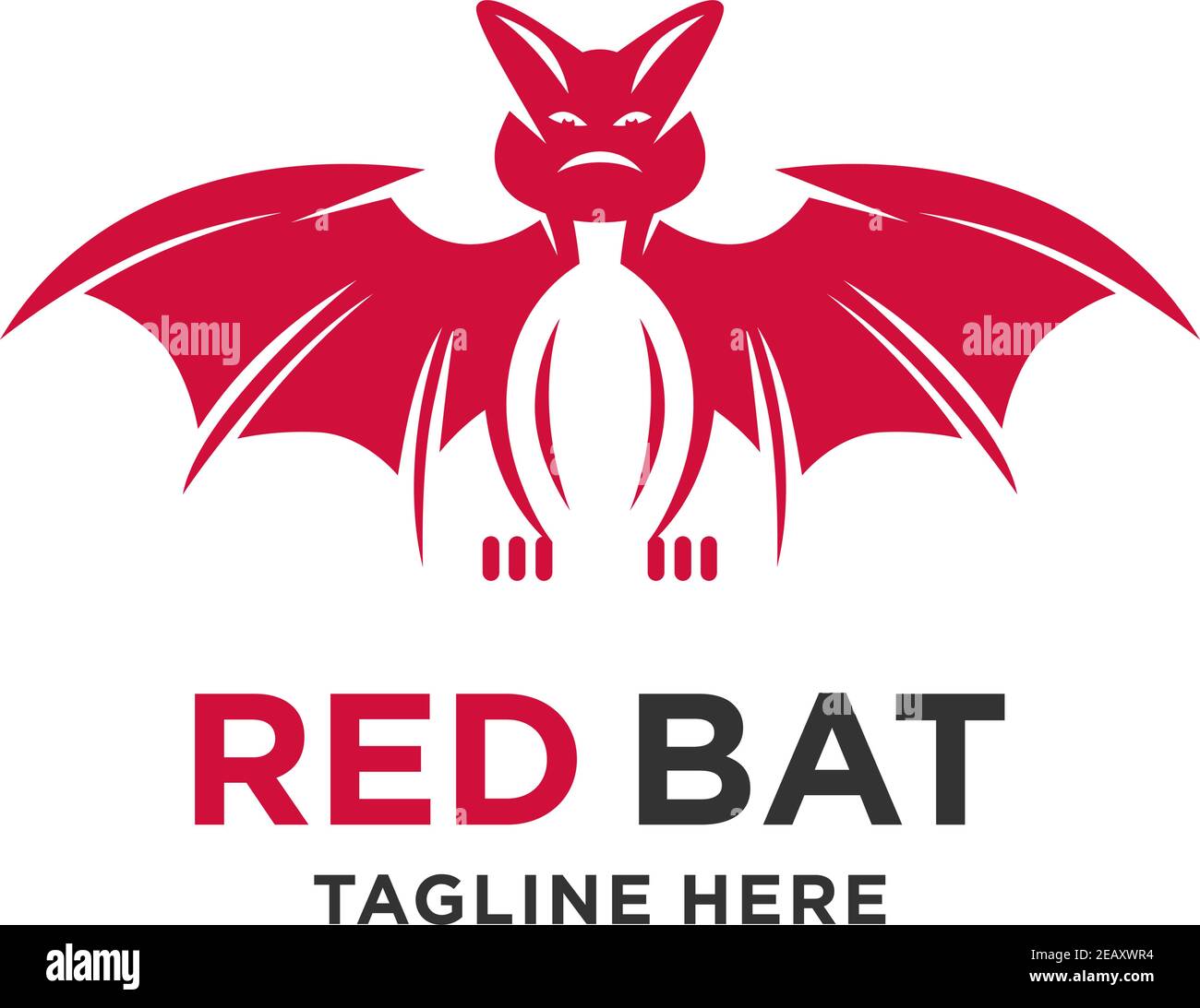 bat animale logo la vostra azienda Illustrazione Vettoriale