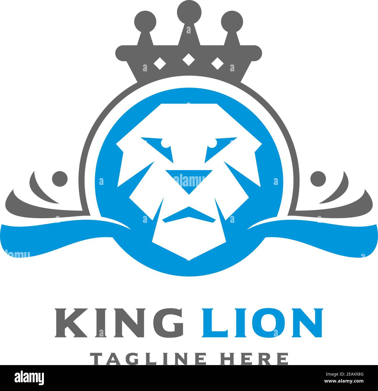 il logo del re leone la tua azienda Illustrazione Vettoriale