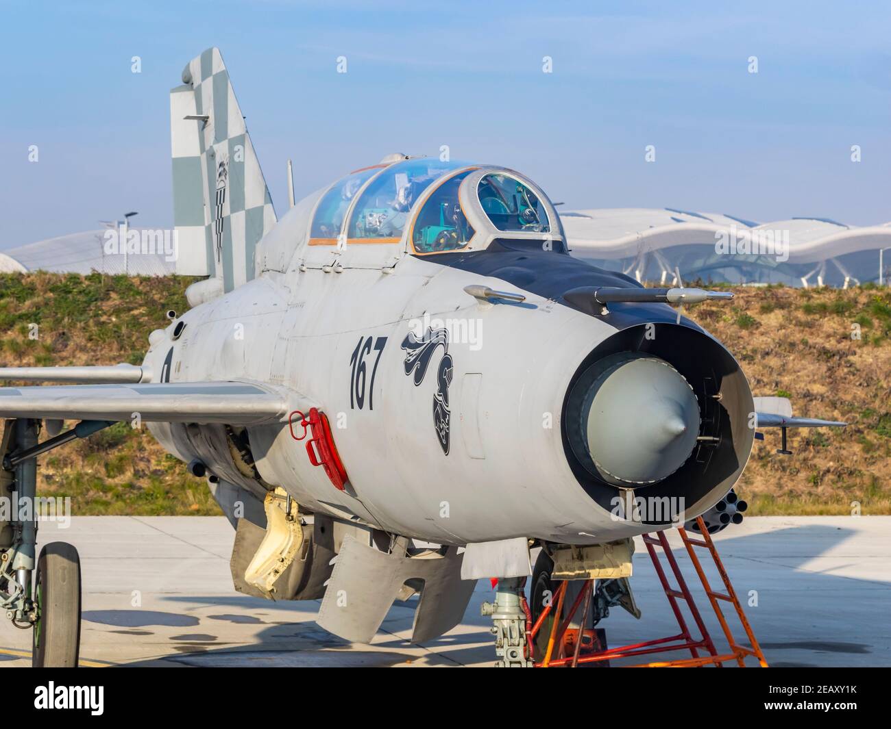 Croato MiG21UM 25 anni di marcatura HRZ Foto Stock