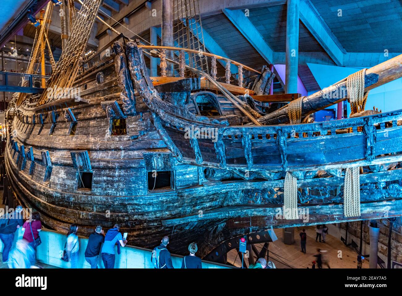 STOCCOLMA, SVEZIA, 20 APRILE 2019: Una delle principali attrazioni di Stoccolma, Svezia, è la grande nave Vasa restaurata Foto Stock