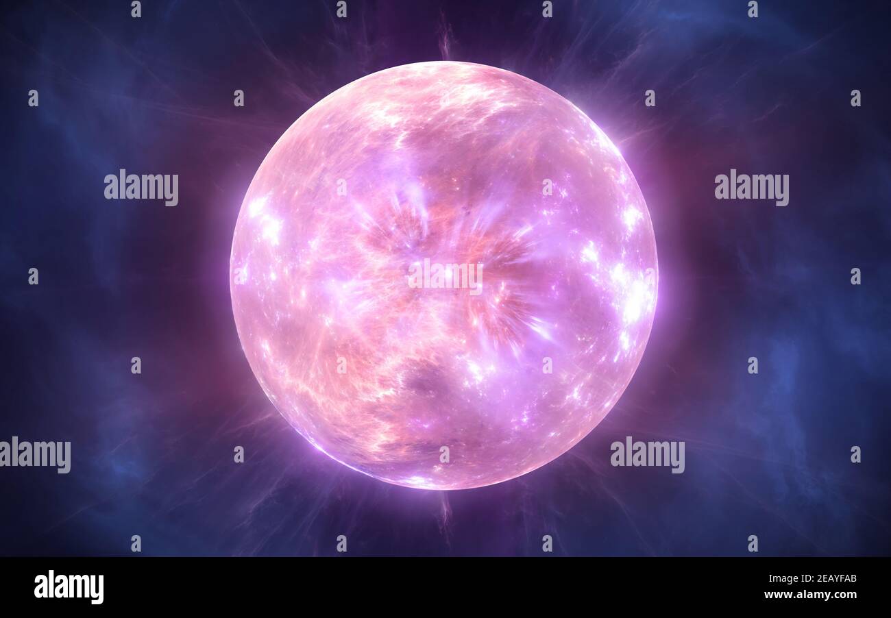 Il Big Bang e l'espansione dell'Universo, illustrazione 3D Foto Stock