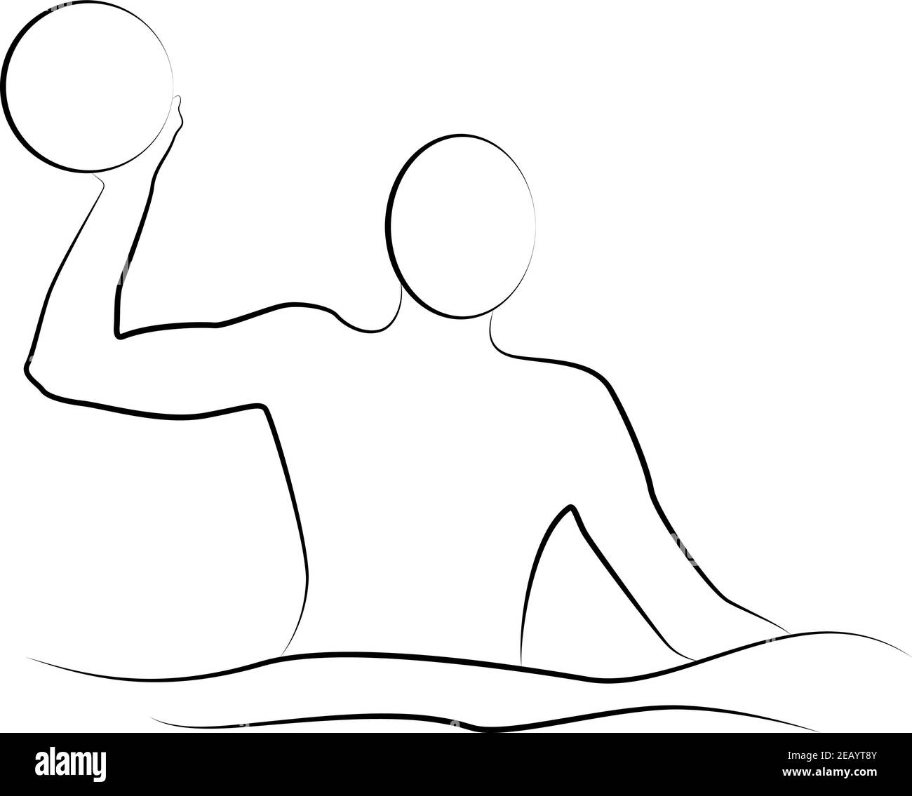 Icona del lettore di pallanuoto di un set. Illustrazione vettoriale EPS 10 Illustrazione Vettoriale