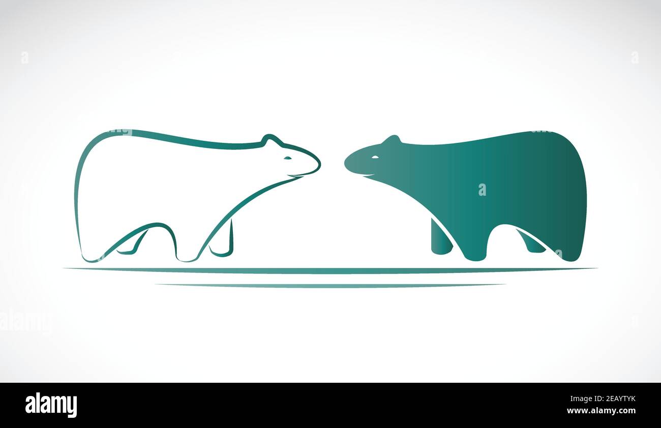 Vettore di orso disegno su sfondo bianco. Illustrazione vettoriale a livelli facilmente modificabile. Animali selvatici. Illustrazione Vettoriale