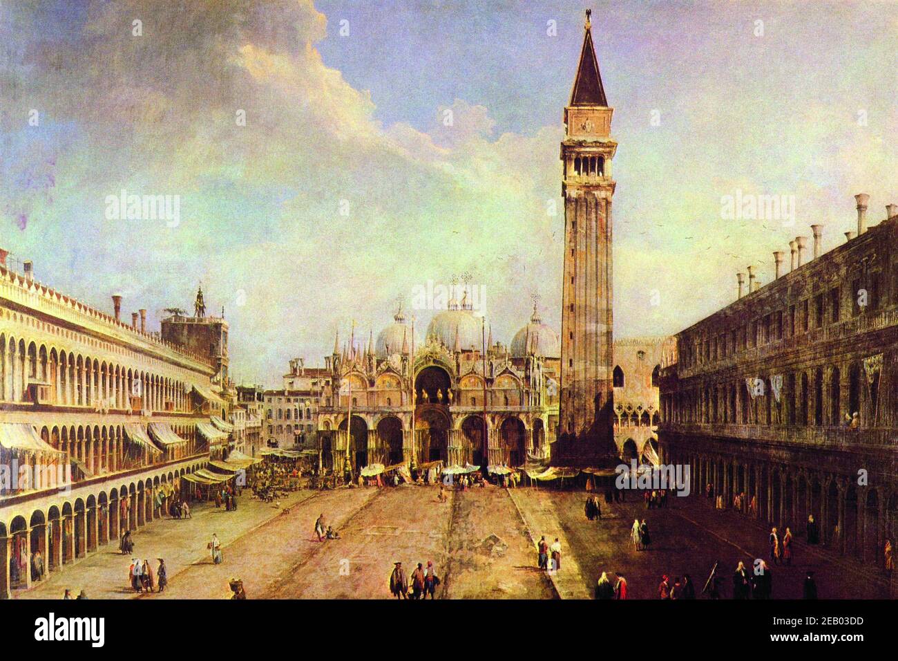 Piazza San Marco 1730 Foto Stock