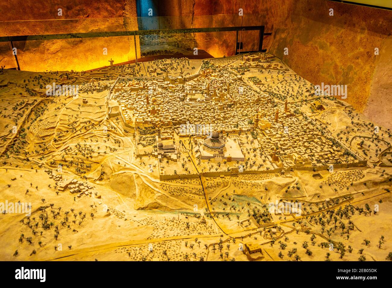GERUSALEMME, ISRAELE, 8 SETTEMBRE 2018: Modello di gerusalemme all'interno della torre di Davide a Gerusalemme, Israele Foto Stock