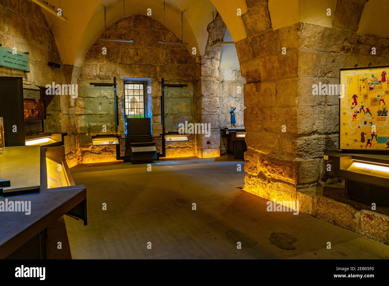 GERUSALEMME, ISRAELE, 8 SETTEMBRE 2018: Museo storico all'interno della torre di Davide a Gerusalemme, Israele Foto Stock