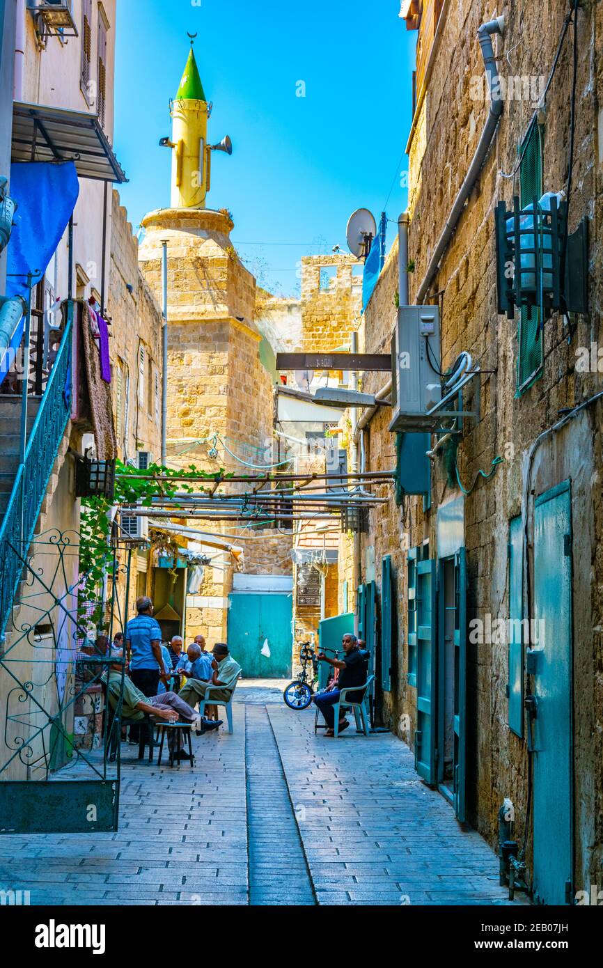 ACRO, ISRAELE, 12 SETTEMBRE 2018: Strada stretta nella città vecchia di Akko, Israele Foto Stock