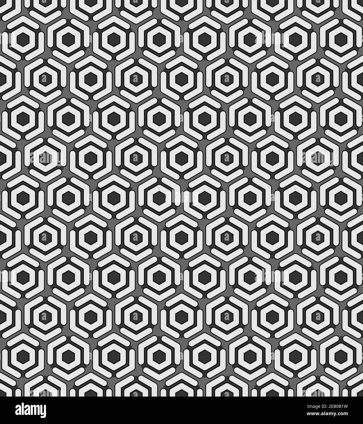 Nido contemporanea disegno geometrico. Ripetute ornamento esagonale Illustrazione Vettoriale