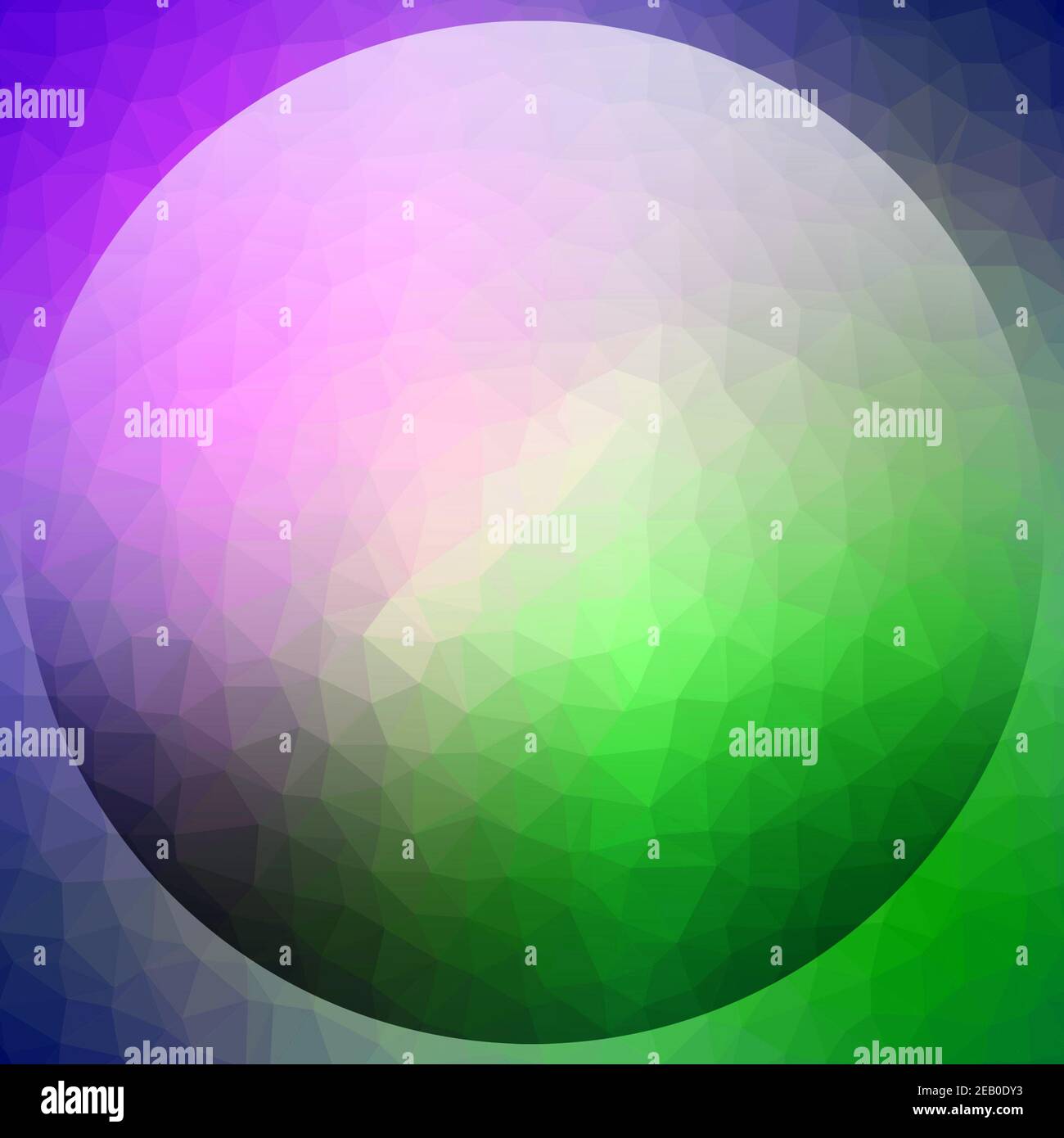 3D render pattern con sfondo colorato sfera poligonale Foto Stock