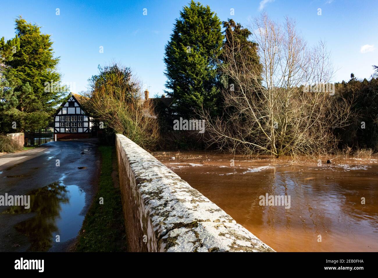Canali e fiumi Worcestershire Foto Stock