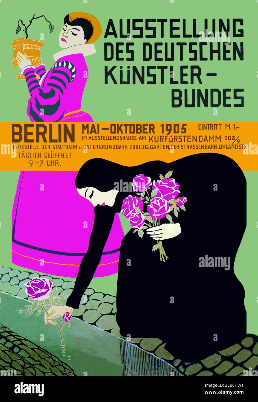 Mostra d'artista tedesca 1900 Foto Stock