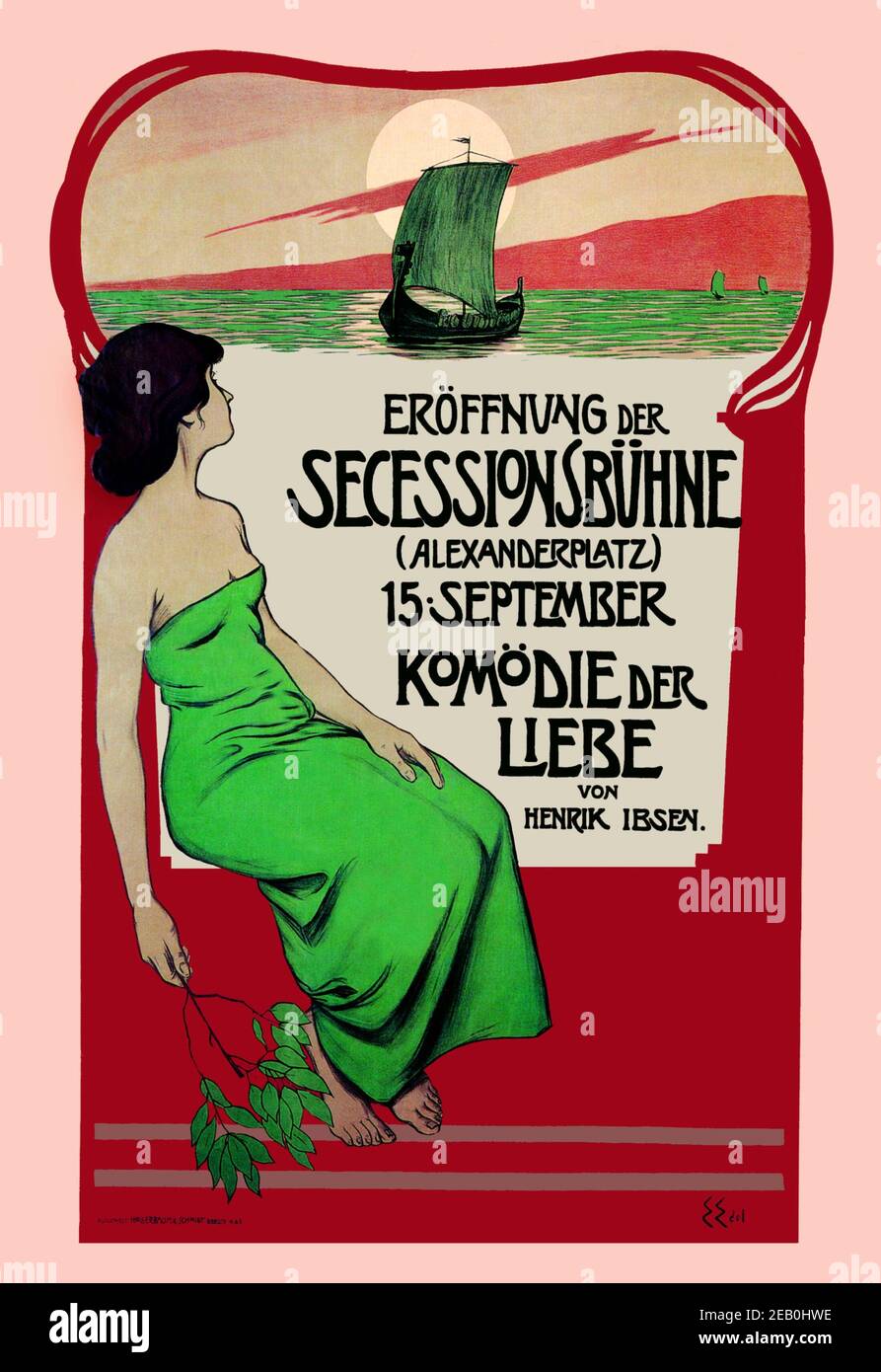 Poster per un gioco Ibsen 1900 Foto Stock