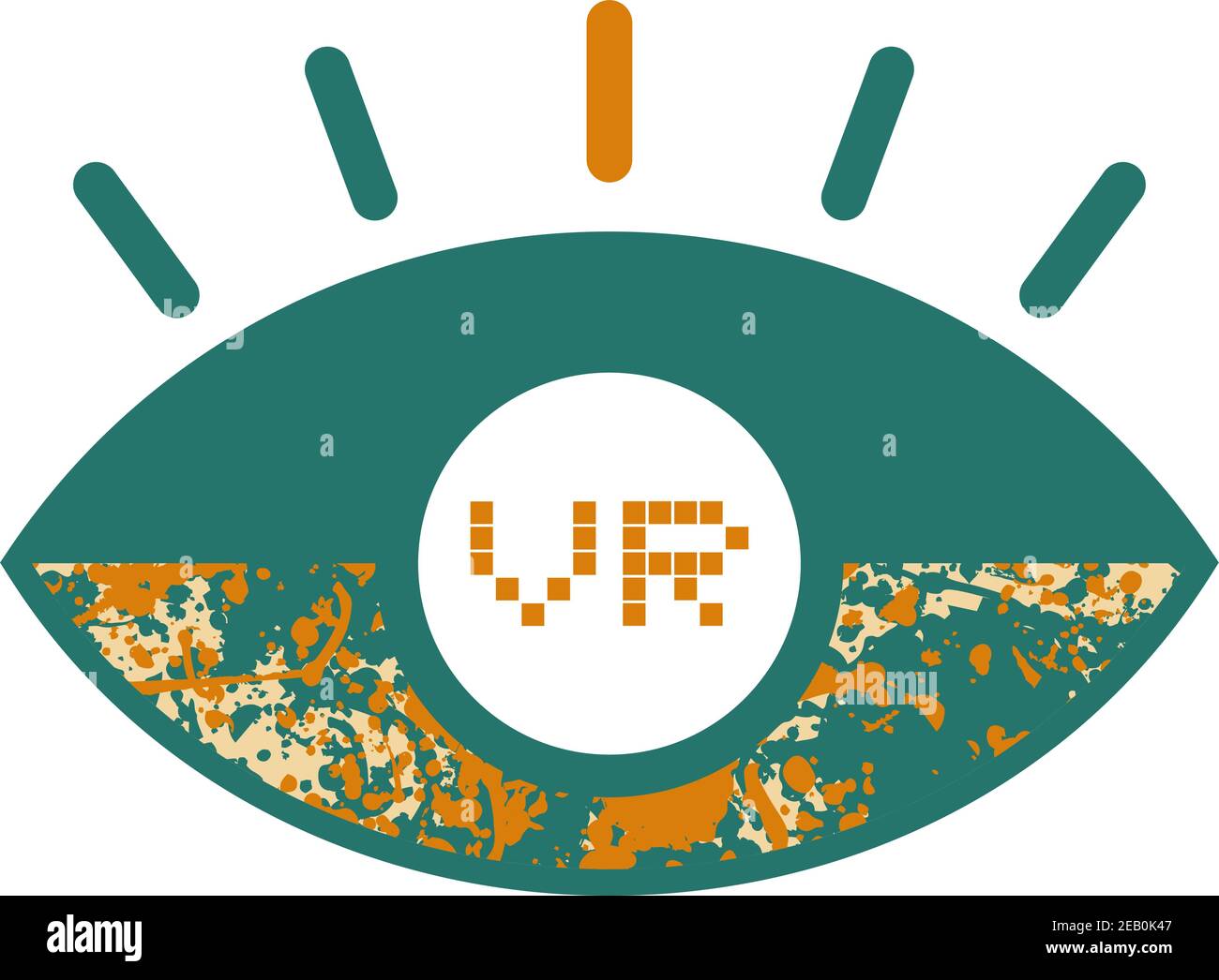 Icona occhio realtà virtuale Illustrazione Vettoriale