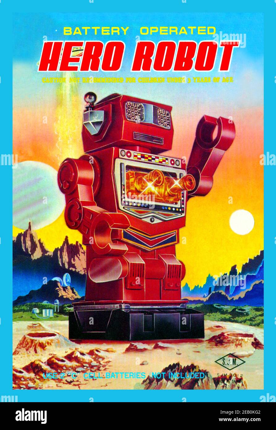 Azionato a batteria Robot Hero Foto Stock
