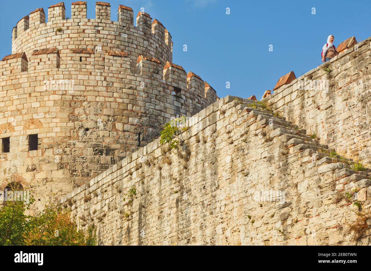 Istanbul, Turchia. Fortezza di Yedikule. Fortezza a sette torri. Costruito nel 1458 su ordine del Sultano Mehmed II Foto Stock