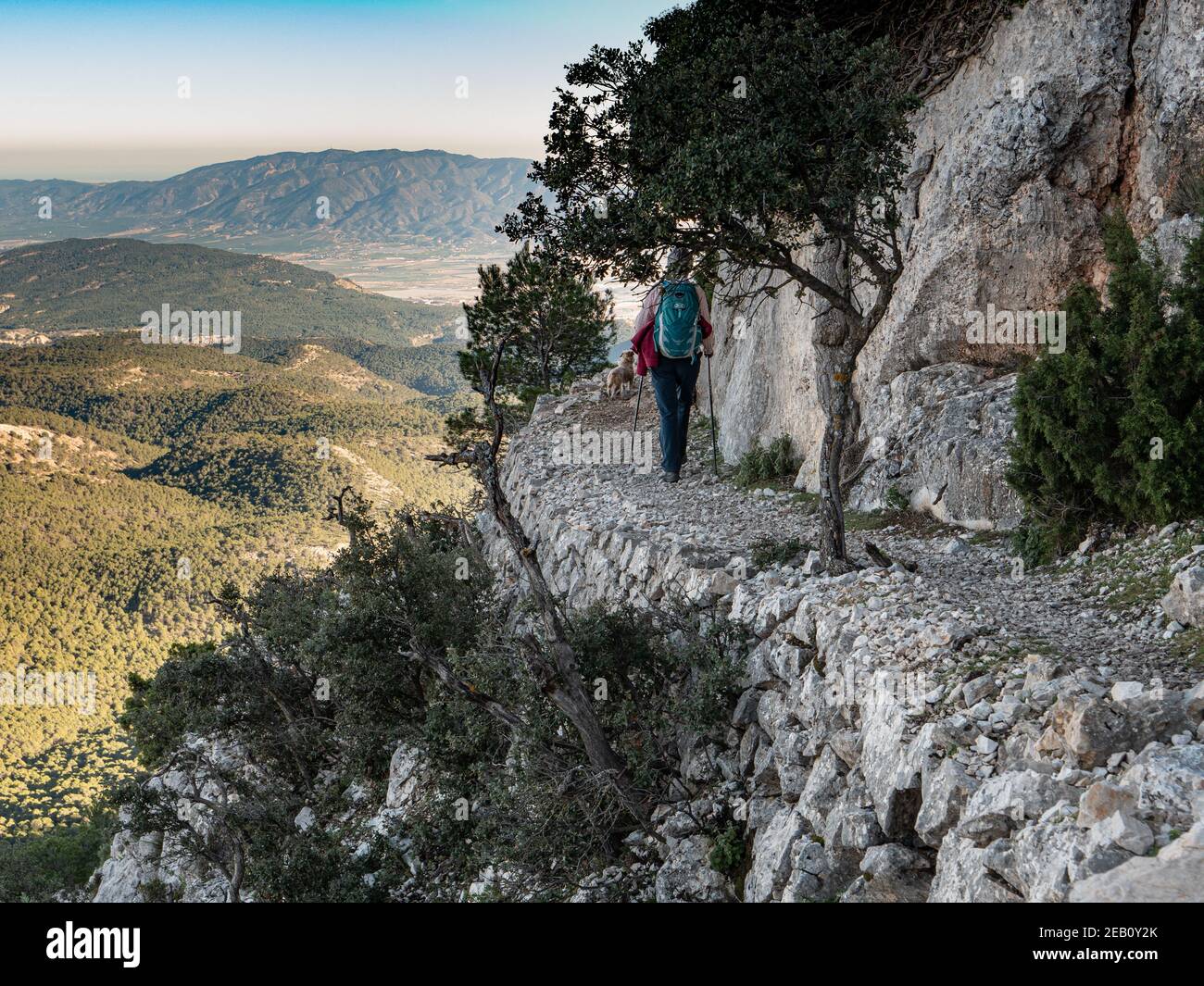 Escursioni nel Parco Nazionale della Sierra Espuna intorno a Morron de Alhama El Berro Murcia Spagna Foto Stock