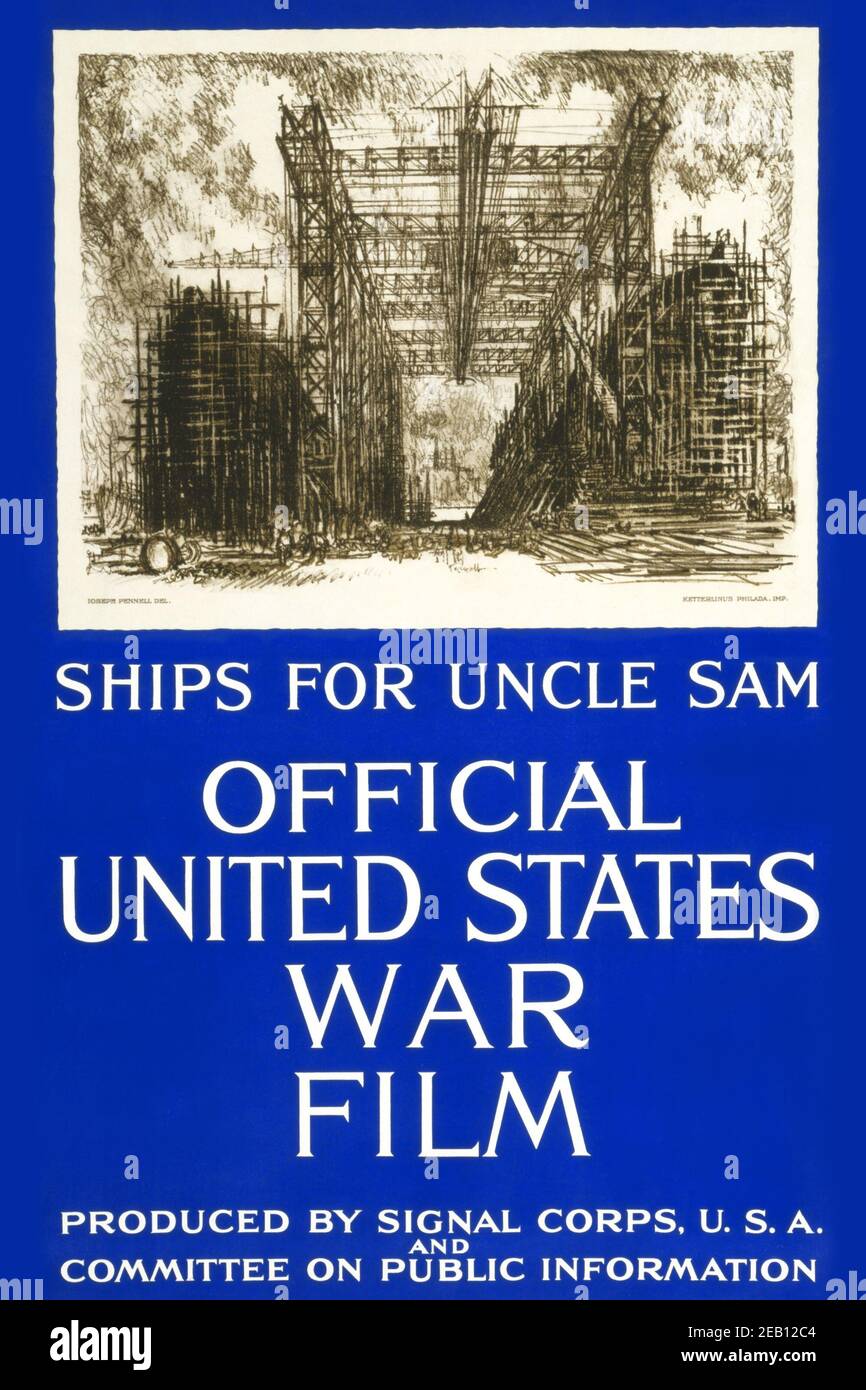 Navi per lo zio Sam 1917 Foto Stock