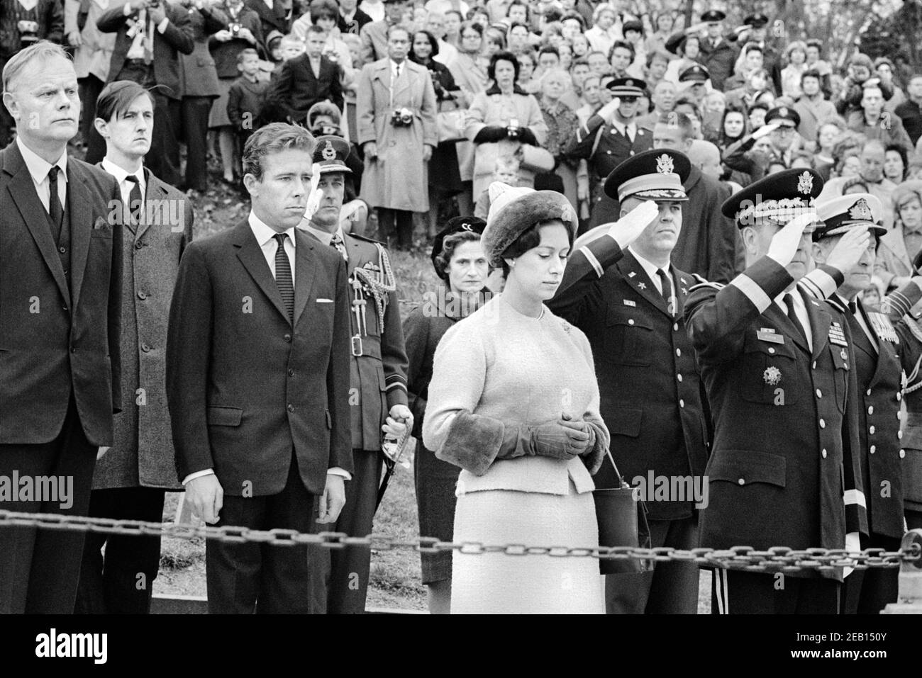 La principessa Margaret e Lord Snowdon visitano Mount Vernon, Virginia, USA, Warren K. Leffler, 16 novembre 1965 Foto Stock
