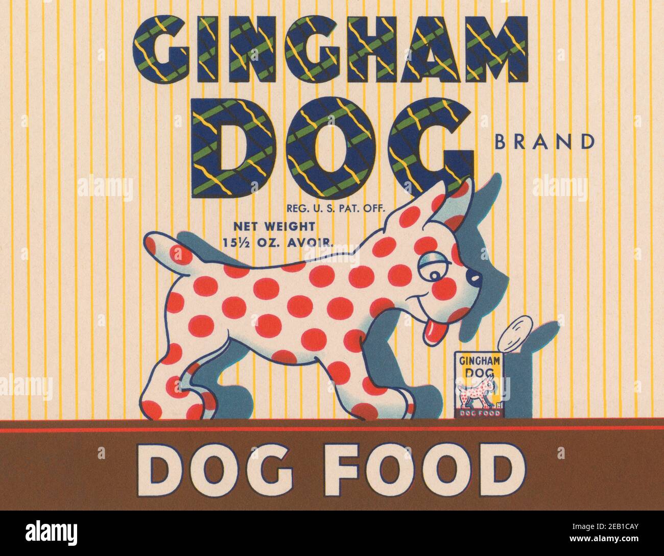 Gingham Dog 1930 Foto Stock