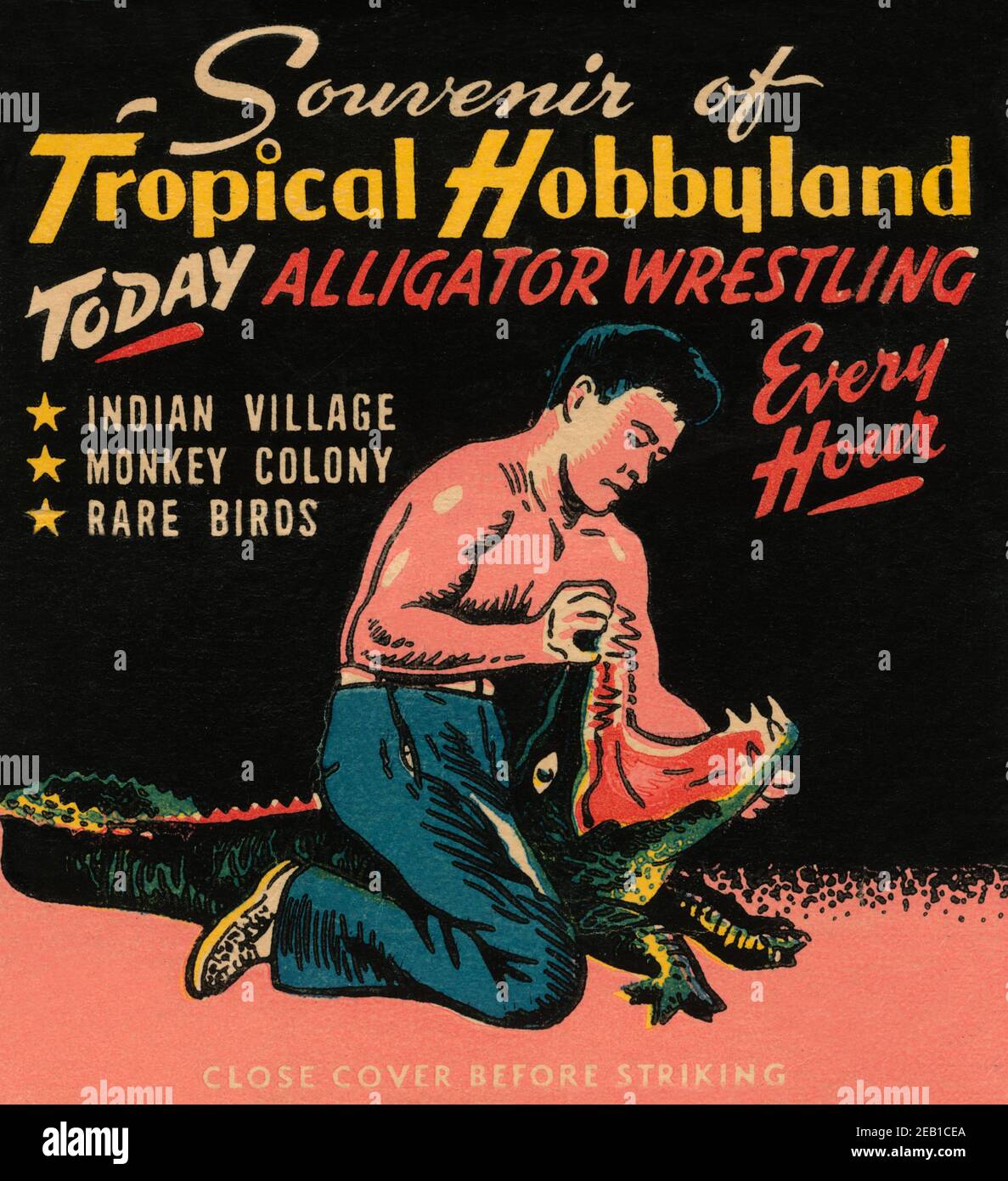 Hobbyland tropicale - Wrestling alligatore 1930 Foto Stock
