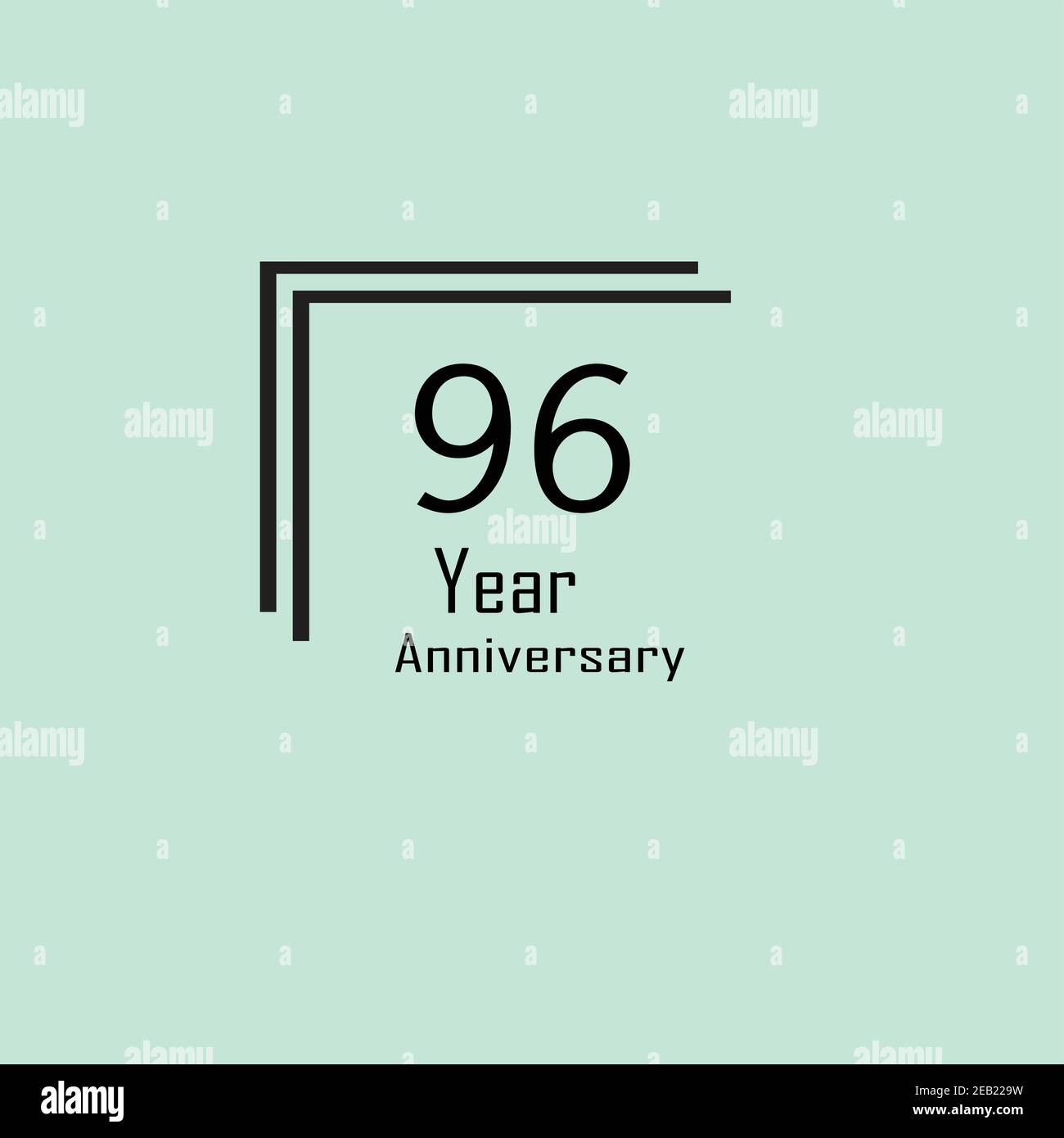 Celebrazione del 96° anniversario. Illustrazione festiva vettoriale. Illustrazione Vettoriale