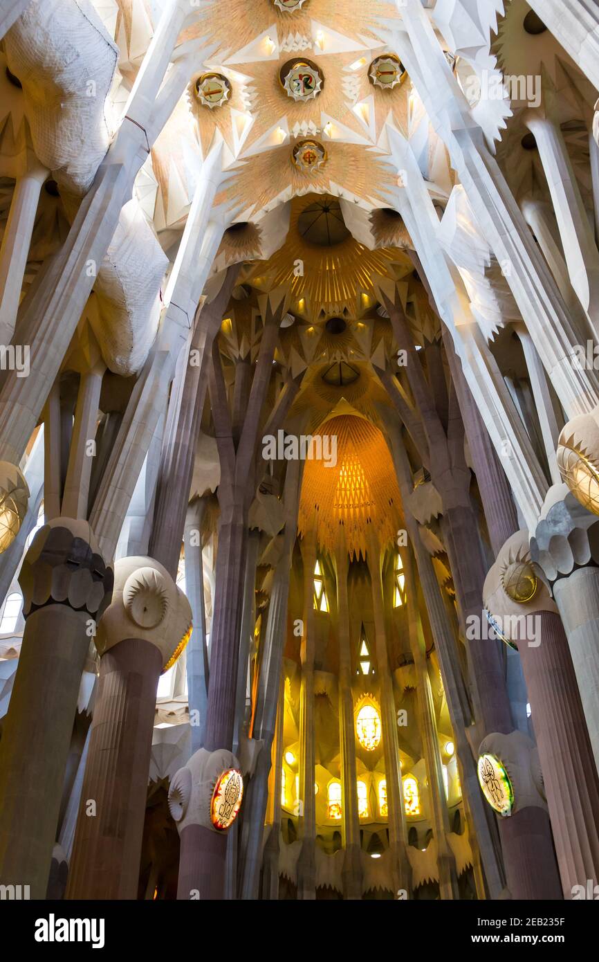 La Sagrada Familia a Barcellona Foto Stock