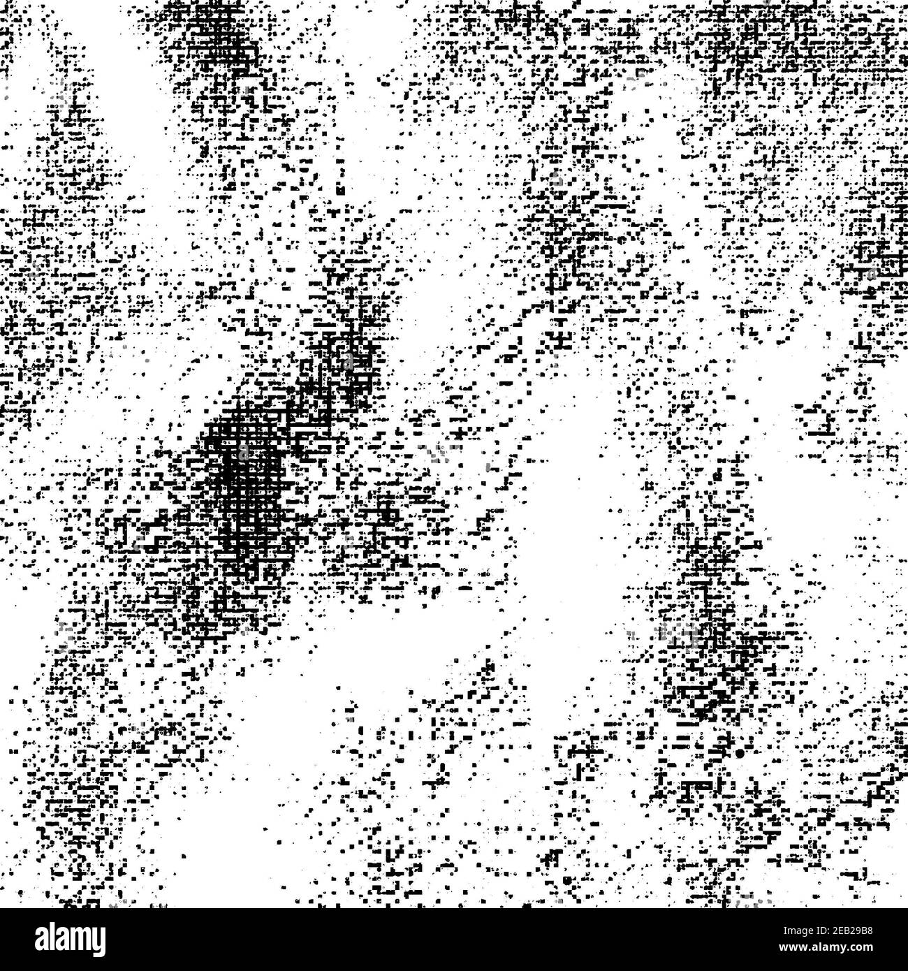 Semplice disegno astratto in bianco e nero. Disegno espressivo. Trama overlay astratta. Foto Stock