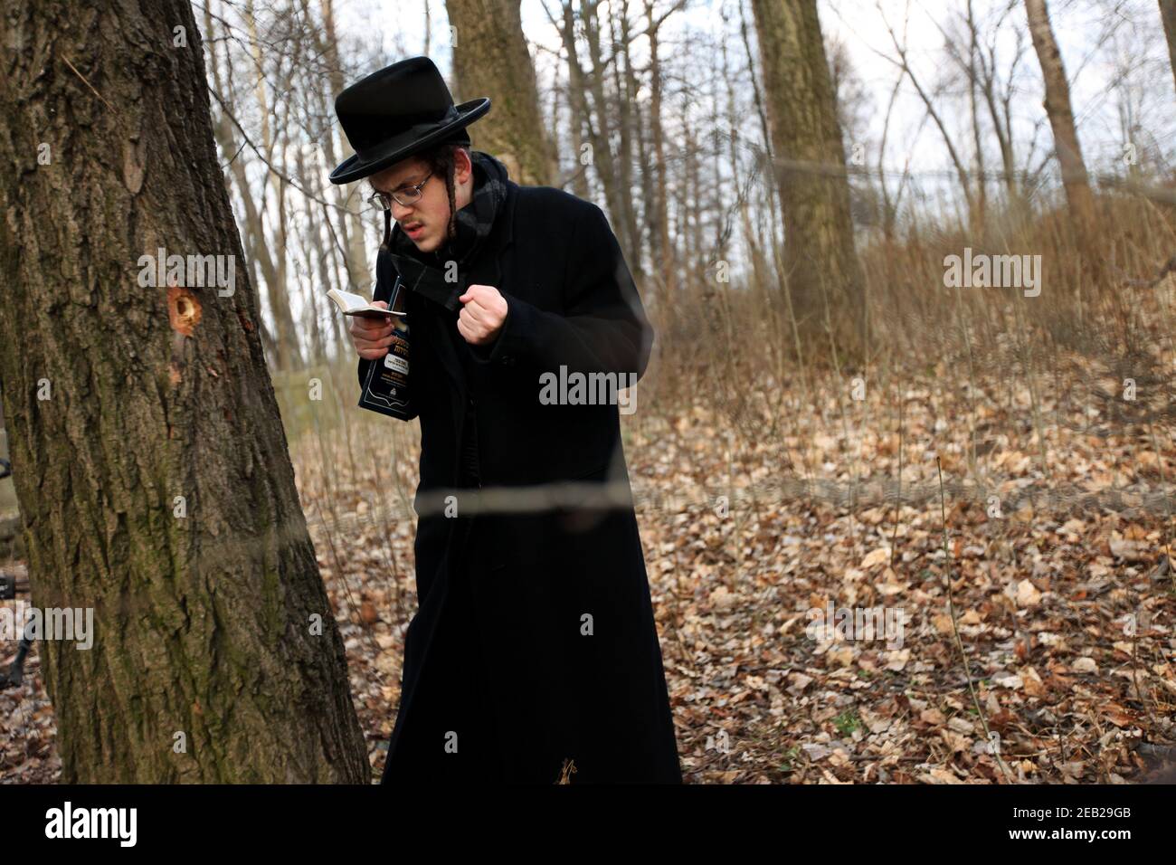 Lezajsk, POLONIA - 5 MARZO 2018 : anniversario della morte di Tzadik Elimelech Weissblum a Lezajsk Foto Stock