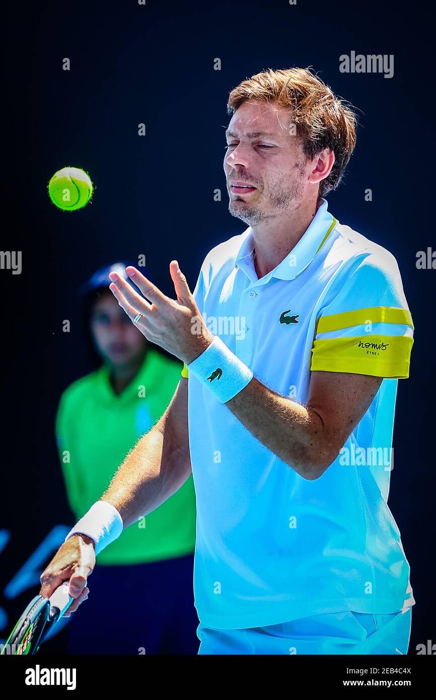 Nicolas Mahut (ATP 8) raffigurato durante una partita di tennis tra la coppia francese Herbert-Mahut e la coppia tedesca Hanfmann-Krawietz, nel secondo round della m. Foto Stock