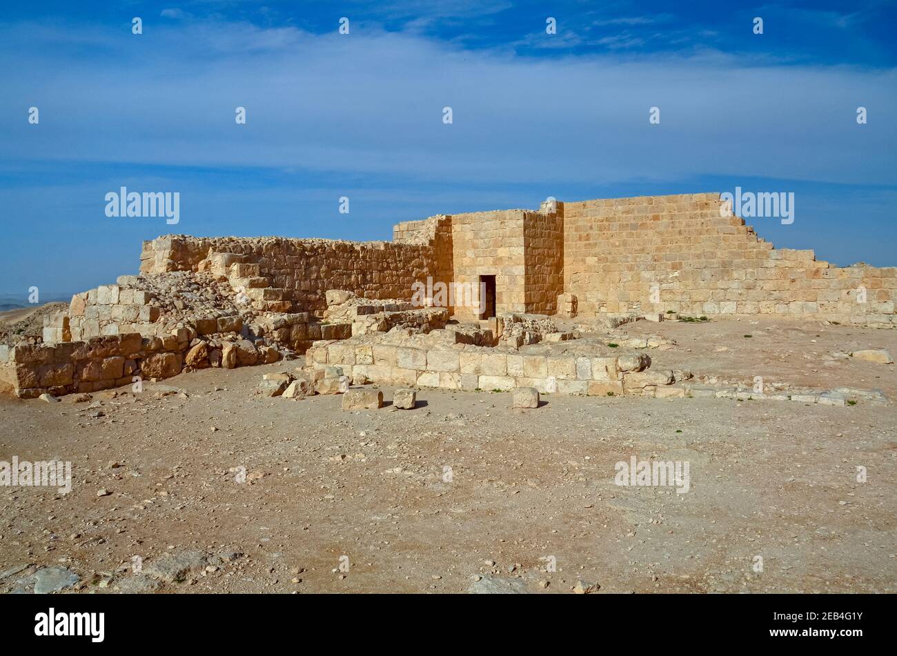 Mamshit, Negev, Israele. Mamshit è il Nabatean città di Memphis. Nel periodo Nabatean, Mamshit è stata importante perché sat sulla rotta da id Foto Stock