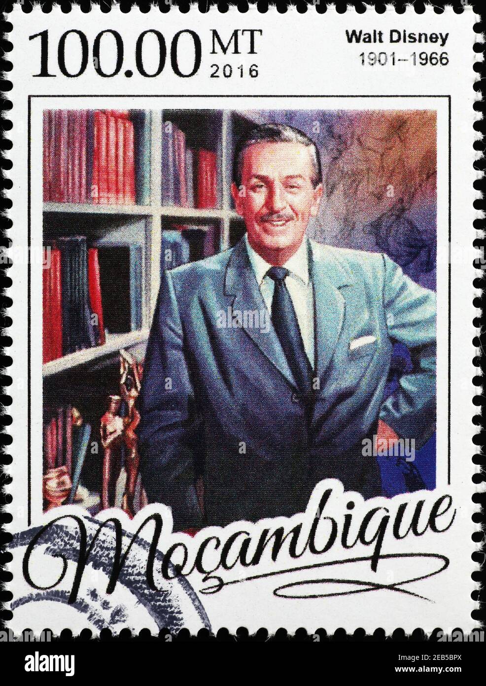 Ritratto di Walt Disney su francobollo Foto Stock