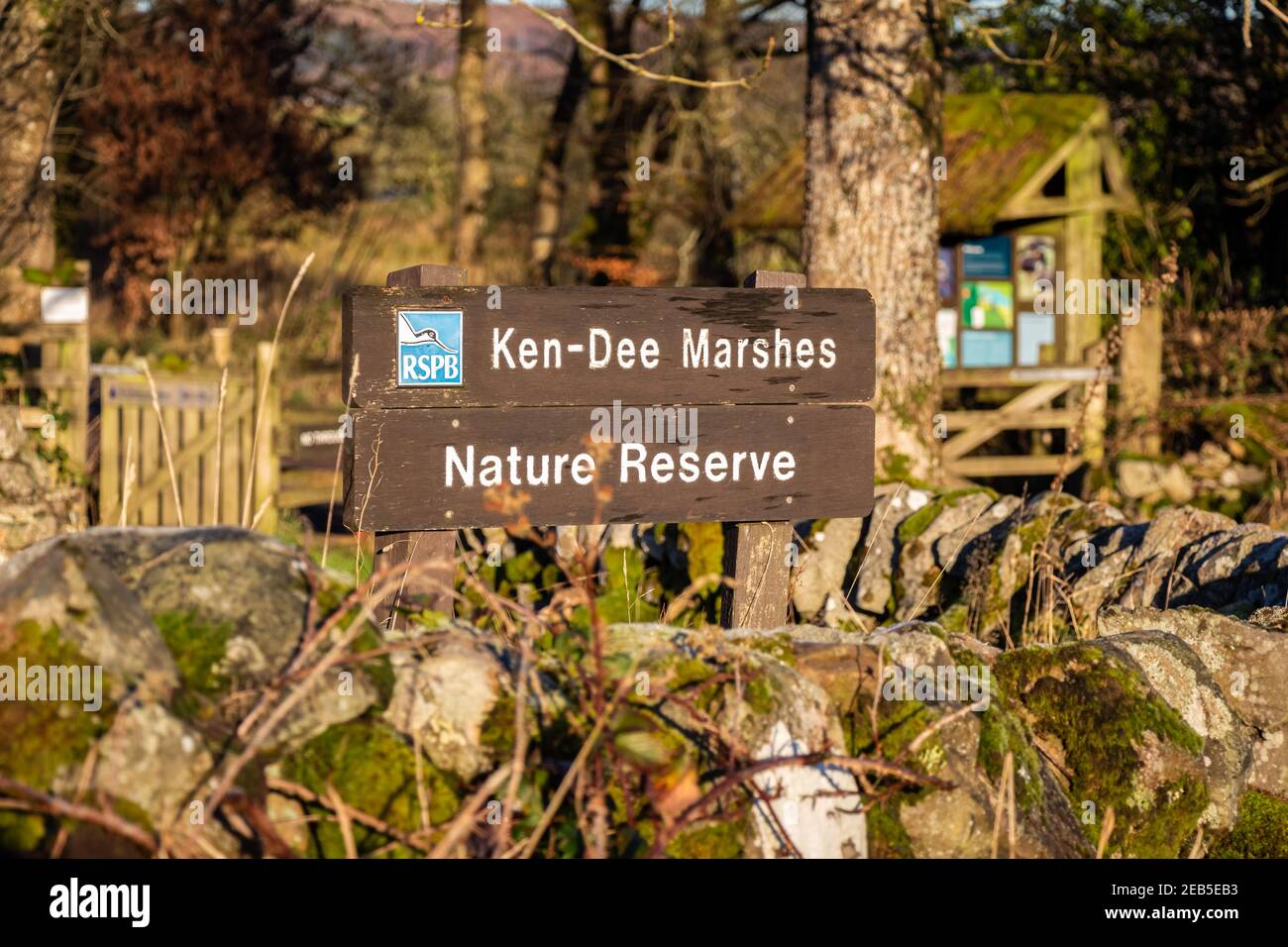 Loch Ken, Scozia - 21 dicembre 2020: RSPB Riserva Naturale Marshes di Ken-Dee a Loch Ken, Galloway, Scozia Foto Stock