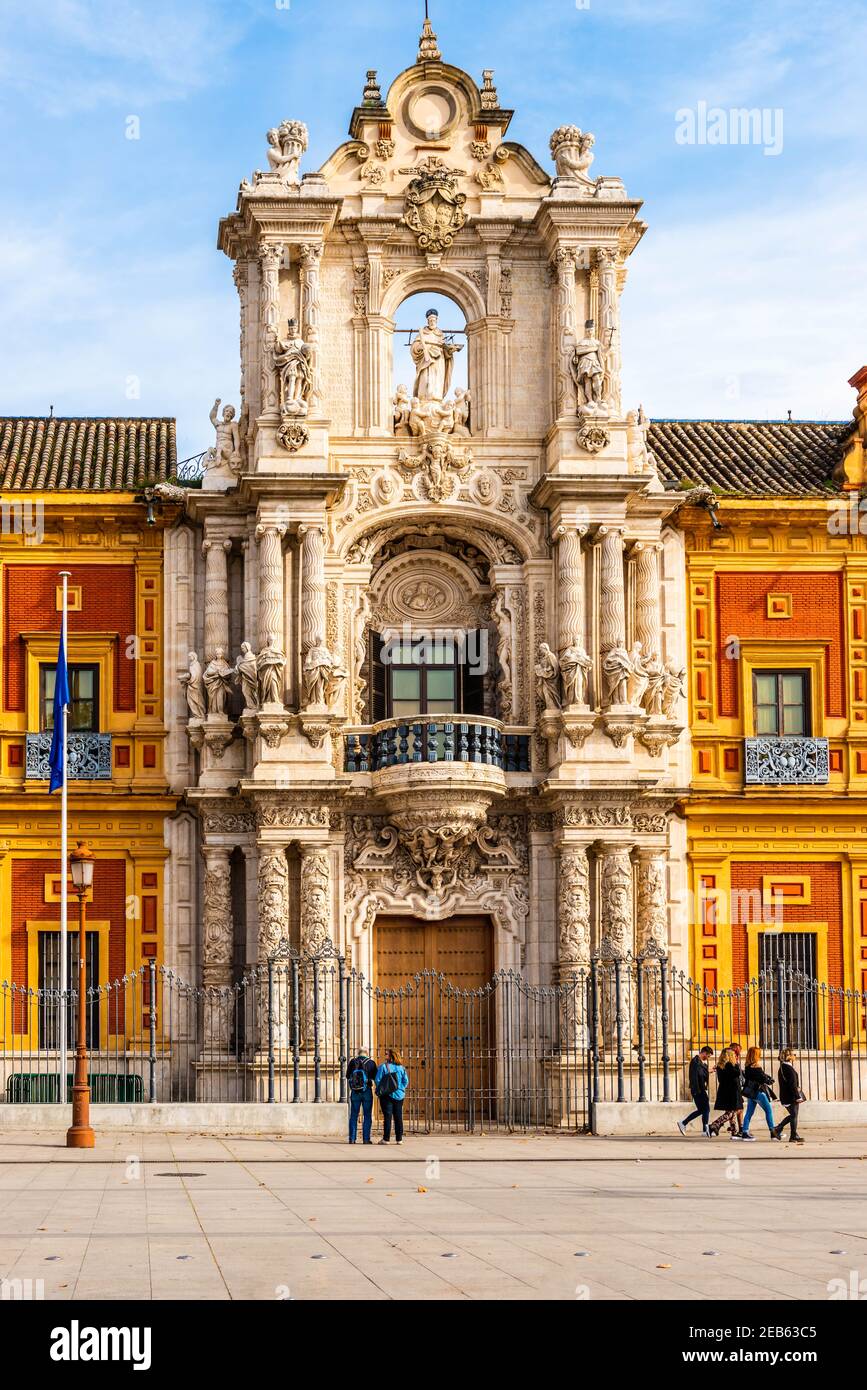 Palazzo San Telmo a Siviglia, Andalusia, Spagna Foto Stock