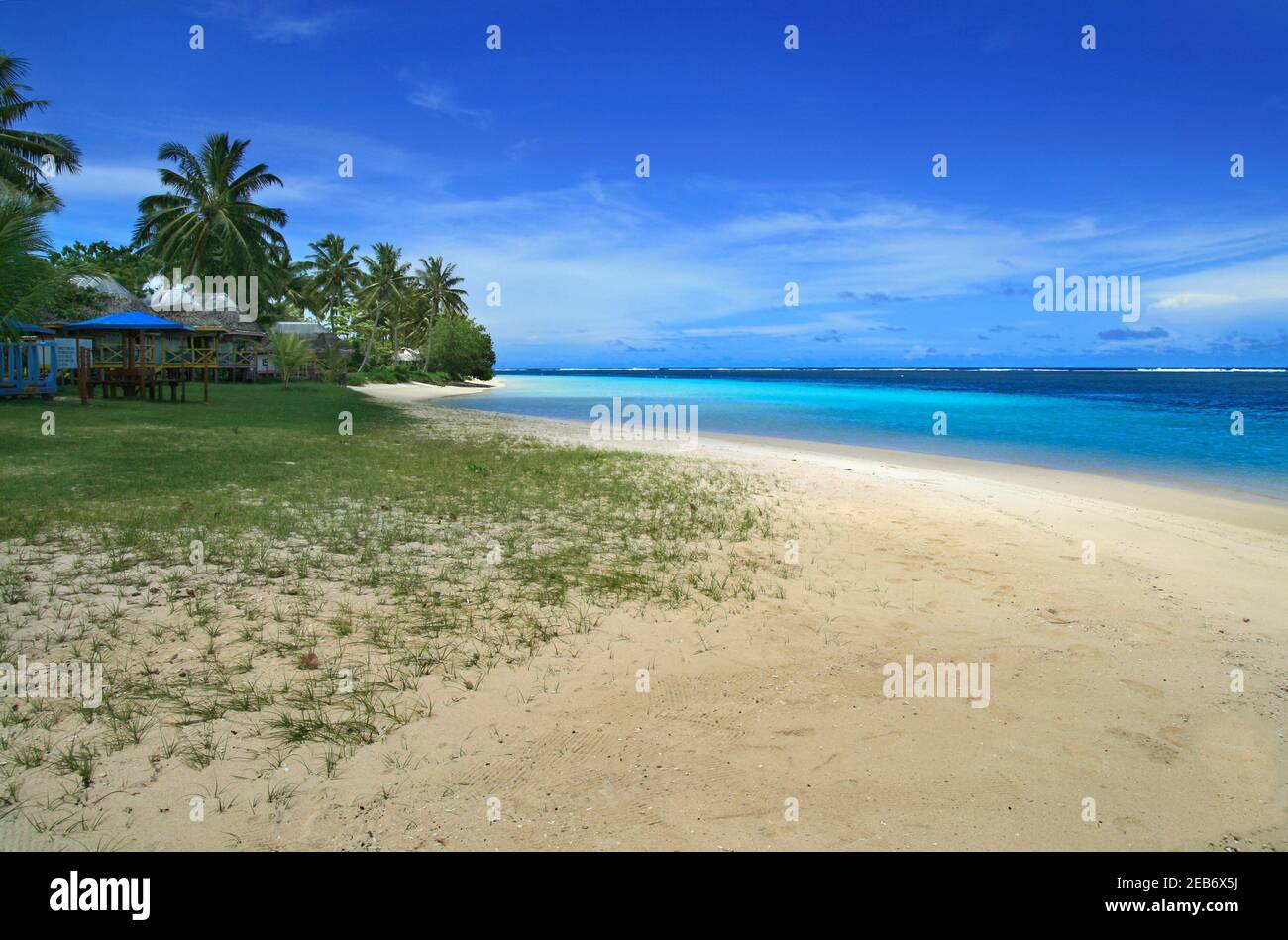Manase spiaggia a Savai'i la più grande isola delle Isole Samoane Nell'Oceano Pacifico Foto Stock