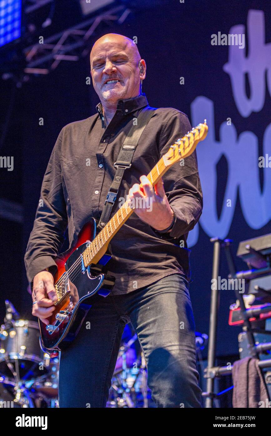 Il classico 70s punk band The Stranglers eseguire una headline show a Coventrys Godiva Festival nel mese di luglio 2017 Foto Stock