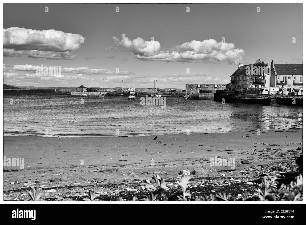 Il Dumfries e Galloway villaggio costiero di Garlieston e vista porto. Foto Stock