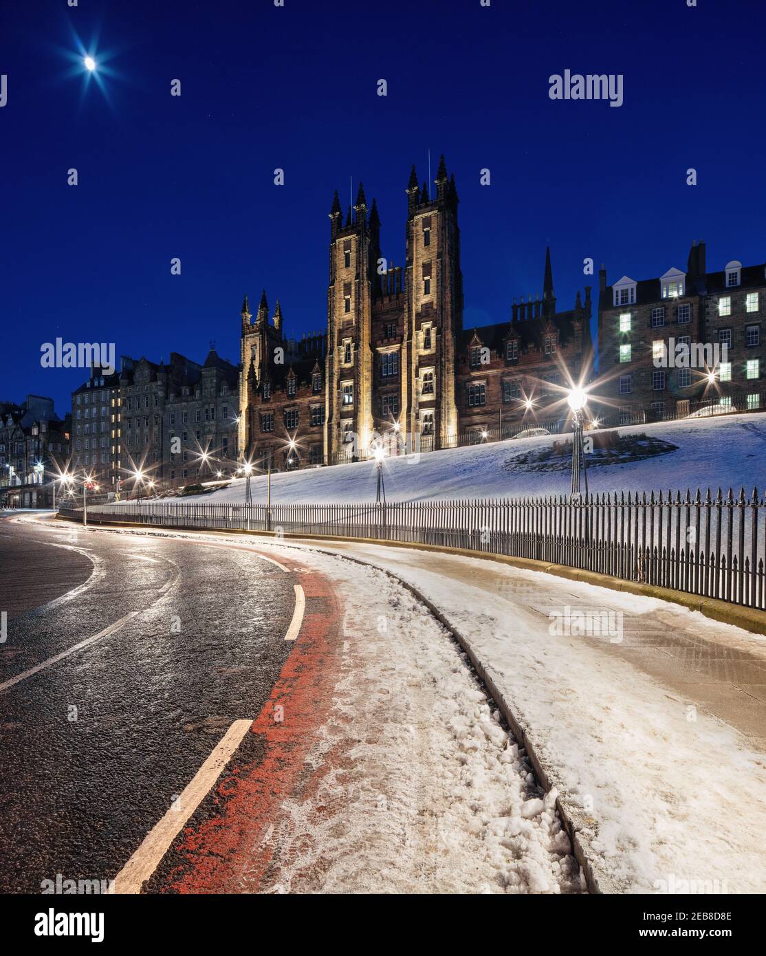 Luoghi di interesse scozzesi in un inverno particolarmente freddo e buio in mezzo alla pandemia globale. Foto Stock