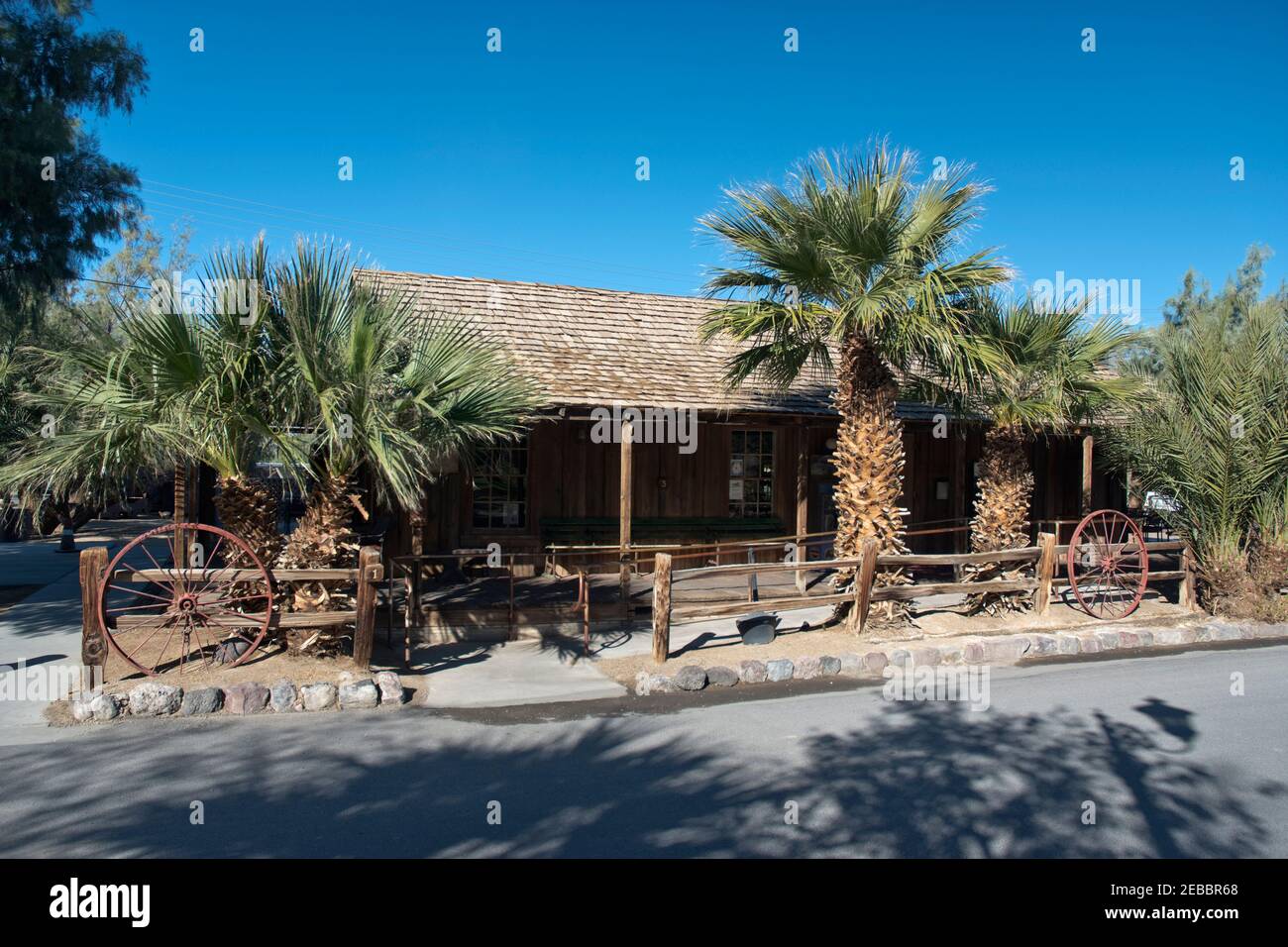 Il museo minerario borax presso il Ranch at Death Valley, il centro di villeggiatura National Park Service nel Death Valley National Park, California. Foto Stock