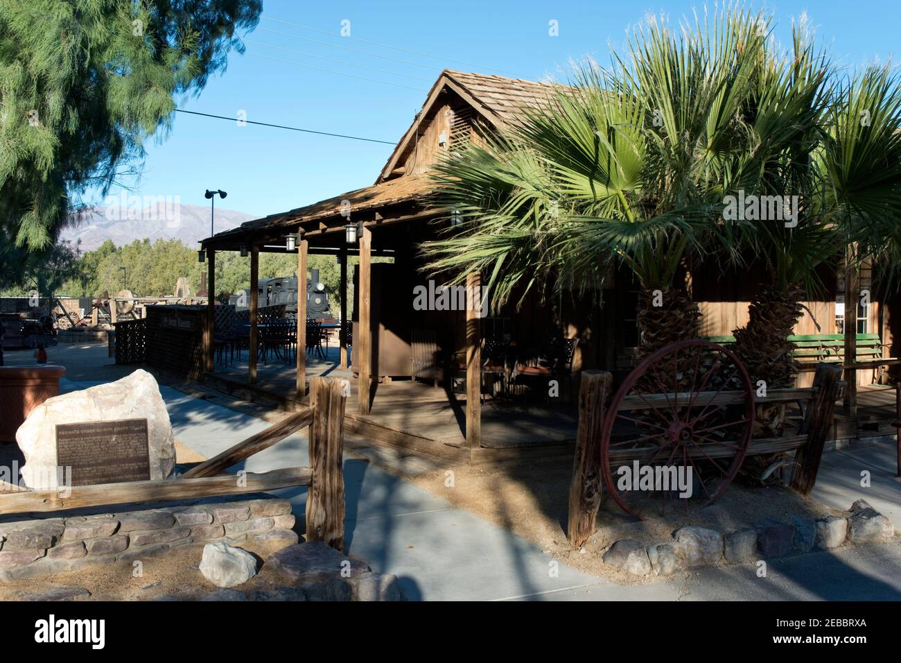 Il museo minerario borax presso il Ranch at Death Valley, il centro di villeggiatura National Park Service nel Death Valley National Park, California. Foto Stock